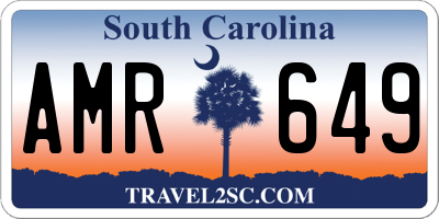 SC license plate AMR649