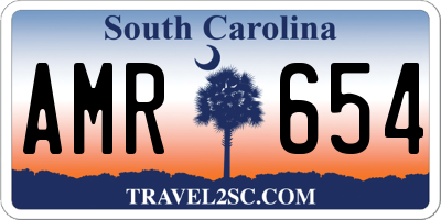 SC license plate AMR654