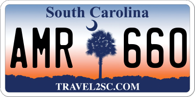 SC license plate AMR660