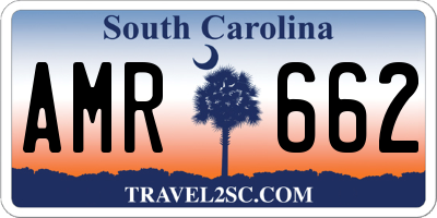 SC license plate AMR662