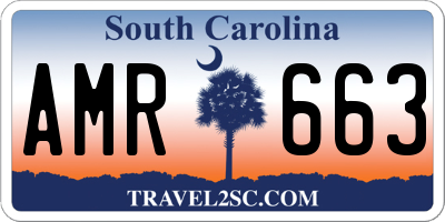 SC license plate AMR663