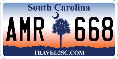 SC license plate AMR668