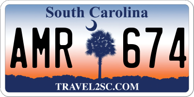 SC license plate AMR674