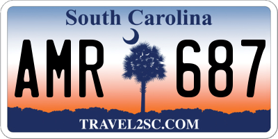 SC license plate AMR687