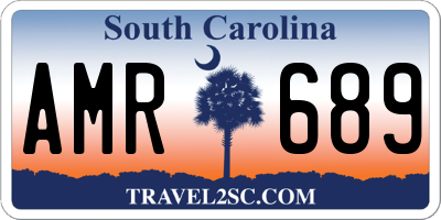 SC license plate AMR689