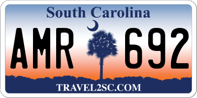SC license plate AMR692
