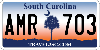 SC license plate AMR703