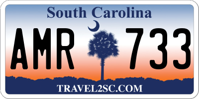 SC license plate AMR733