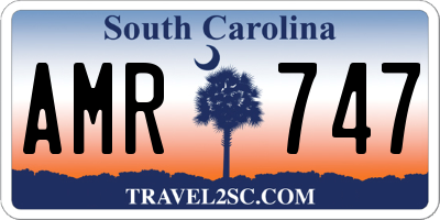 SC license plate AMR747