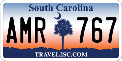 SC license plate AMR767