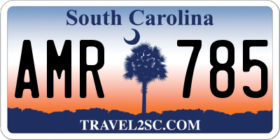SC license plate AMR785