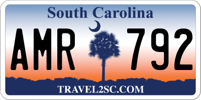 SC license plate AMR792