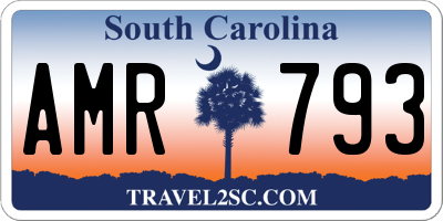 SC license plate AMR793