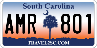 SC license plate AMR801