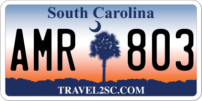 SC license plate AMR803