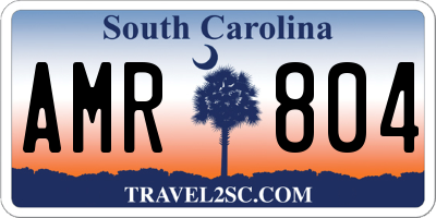 SC license plate AMR804