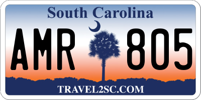 SC license plate AMR805