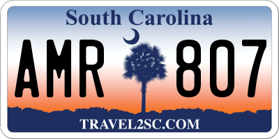 SC license plate AMR807