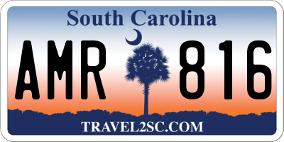 SC license plate AMR816