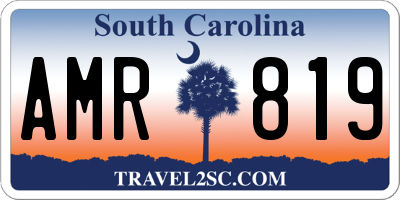 SC license plate AMR819