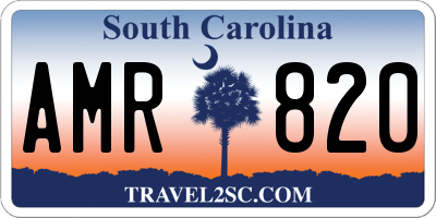 SC license plate AMR820