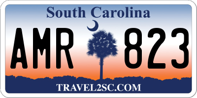 SC license plate AMR823