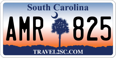 SC license plate AMR825
