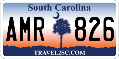 SC license plate AMR826
