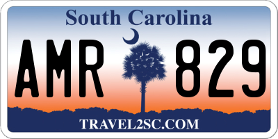 SC license plate AMR829