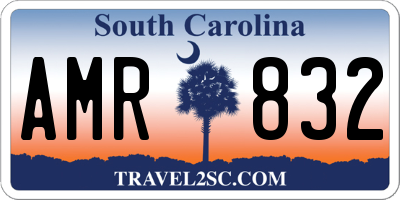 SC license plate AMR832