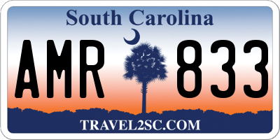 SC license plate AMR833