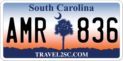 SC license plate AMR836