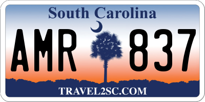 SC license plate AMR837