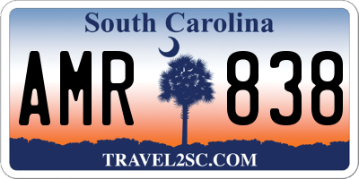 SC license plate AMR838