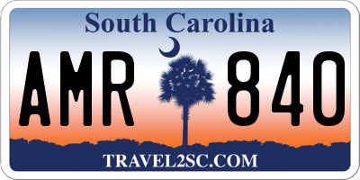SC license plate AMR840