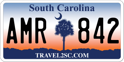 SC license plate AMR842