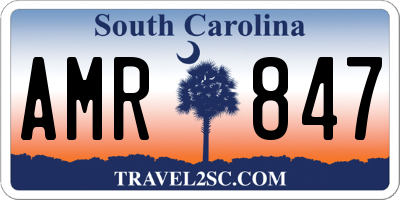 SC license plate AMR847