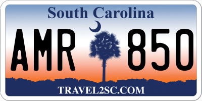 SC license plate AMR850