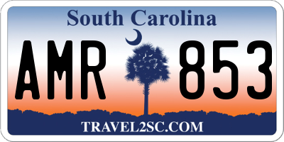SC license plate AMR853