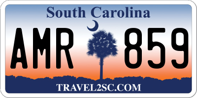 SC license plate AMR859