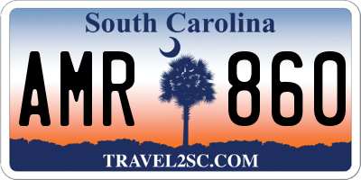 SC license plate AMR860