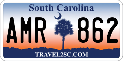 SC license plate AMR862