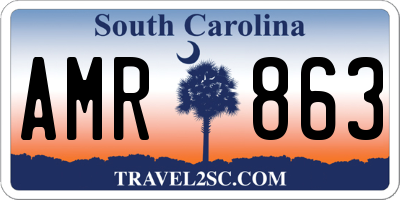 SC license plate AMR863
