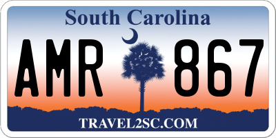 SC license plate AMR867