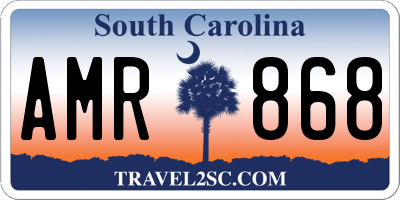 SC license plate AMR868