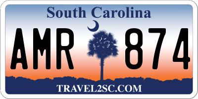 SC license plate AMR874
