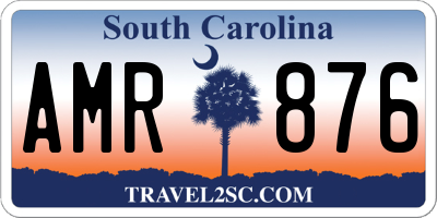 SC license plate AMR876