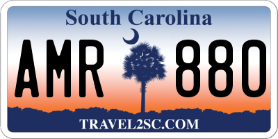 SC license plate AMR880