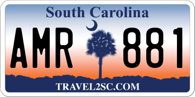 SC license plate AMR881
