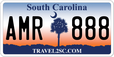 SC license plate AMR888